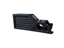 King Boxes Center Console with 12-Inch Ported Woofer, Two 6.50-Inch and Two 3.50-Inch Speaker Cutouts; Charcoal Sprayed Finish (01-06 Silverado 2500 HD w/ Front Bucket Seats)