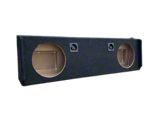 King Boxes 12-Inch Dual Downfire Sealed Subwoofer Box; Charcoal Carpeting Finish (15-19 Silverado 3500 HD Crew Cab)