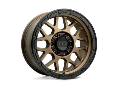 KMC Grenade Off-Road Matte Bronze with Matte Black Lip 8-Lug Wheel; 18x8.5; 0mm Offset (01-06 Sierra 3500 HD SRW)