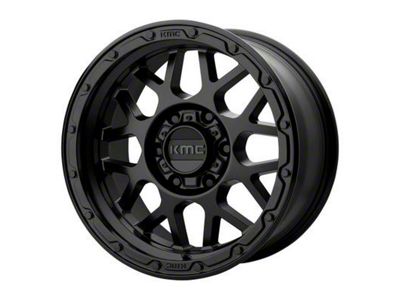 KMC Grenade Off-Road Matte Black 8-Lug Wheel; 17x8.5; 0mm Offset (01-06 Silverado 2500 HD)