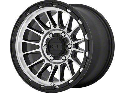 KMC Impact Satin Black Machined 8-Lug Wheel; 17x8.5; 0mm Offset (01-06 Silverado 2500 HD)