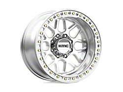 KMC Grenade Crawl Beadlock Satin Black 8-Lug Wheel; 17x9; -38mm Offset (01-06 Silverado 3500 HD SRW)