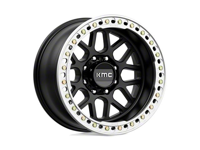 KMC Grenade Crawl Beadlock Satin Black 8-Lug Wheel; 20x10; -48mm Offset (03-09 RAM 2500)