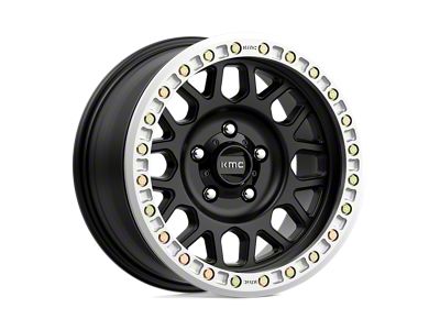 KMC Grenade Desert Beadlock Satin Black 8-Lug Wheel; 20x9; -12mm Offset (03-09 RAM 2500)