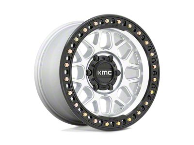 KMC GRS Machined with Satin Black Lip 8-Lug Wheel; 20x9; 0mm Offset (03-09 RAM 2500)