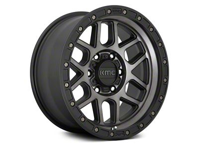 KMC Mesa Satin Black with Gray Tint 8-Lug Wheel; 17x9; -12mm Offset (03-09 RAM 2500)