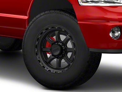 KMC Chase Satin Black with Gloss Black Lip 8-Lug Wheel; 18x9; 0mm Offset (03-09 RAM 3500 SRW)