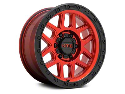 KMC Mesa Candy Red with Black Lip 8-Lug Wheel; 20x9; 0mm Offset (03-09 RAM 3500 SRW)