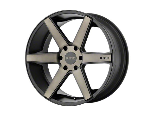 KMC District Truck Matte Black Dark Tint 6-Lug Wheel; 20x8.5; 38mm Offset (04-08 F-150)