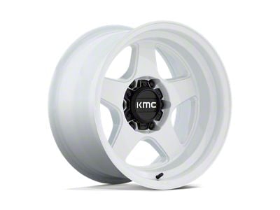 KMC Lobo Gloss White 6-Lug Wheel; 17x8.5; -10mm Offset (04-08 F-150)