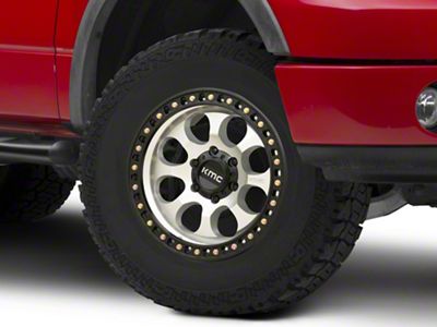 KMC Riot SBL Machined with Satin Black Lip 6-Lug Wheel; 17x8.5; 10mm Offset (04-08 F-150)