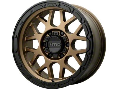 KMC Grenade Off-Road Matte Bronze with Matte Black Lip 6-Lug Wheel; 18x8.5; 0mm Offset (07-13 Sierra 1500)