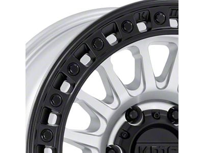 KMC IMS Machined with Matte Black Lip 6-Lug Wheel; 17x8.5; -10mm Offset (07-13 Sierra 1500)