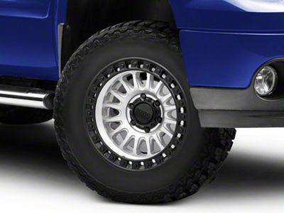 KMC IMS Machined with Matte Black Lip 6-Lug Wheel; 17x8.5; -10mm Offset (07-13 Sierra 1500)