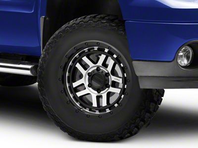 KMC Recon Satin Black Machined 6-Lug Wheel; 17x8.5; 18mm Offset (07-13 Sierra 1500)