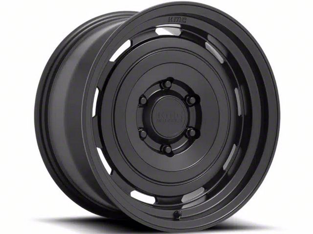 KMC Roswell Satin Black 6-Lug Wheel; 17x8.5; 18mm Offset (07-13 Sierra 1500)