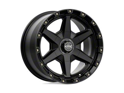 KMC Tempo Satin Black 6-Lug Wheel; 17x9; 18mm Offset (07-13 Sierra 1500)