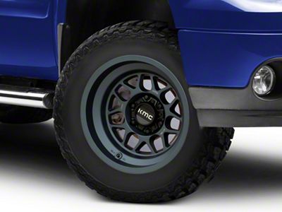 KMC Terra Metallic Blue 6-Lug Wheel; 18x8.5; 0mm Offset (07-13 Sierra 1500)