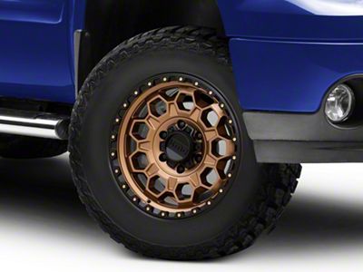 KMC Trek Matte Bronze with Black Lip 6-Lug Wheel; 17x8; 20mm Offset (07-13 Sierra 1500)