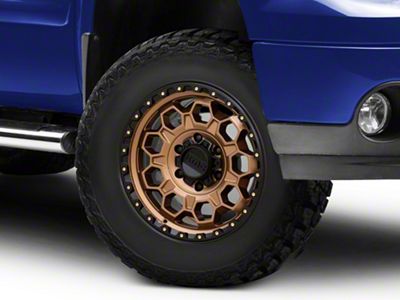 KMC Trek Matte Bronze with Black Lip 6-Lug Wheel; 17x9; 0mm Offset (07-13 Sierra 1500)