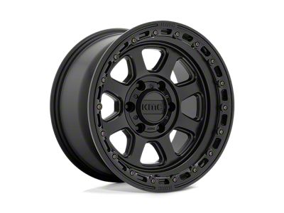 KMC Chase Satin Black with Gloss Black Lip 8-Lug Wheel; 18x9; 0mm Offset (11-14 Sierra 2500 HD)