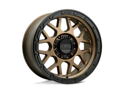 KMC Grenade Off-Road Matte Bronze with Matte Black Lip 8-Lug Wheel; 18x8.5; 0mm Offset (07-10 Sierra 2500 HD)