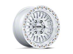 KMC Aztec Gloss Silver with Machined Face 6-Lug Wheel; 17x8.5; 0mm Offset (07-13 Silverado 1500)