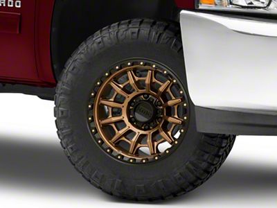 KMC Carnage Matte Bronze with Black Lip 6-Lug Wheel; 17x9; -12mm Offset (07-13 Silverado 1500)