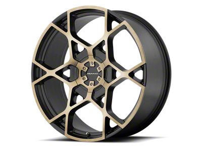 KMC Crosshair Satin Black with Machined Face and Tinted Clear 6-Lug Wheel; 22x9; 35mm Offset (07-13 Silverado 1500)