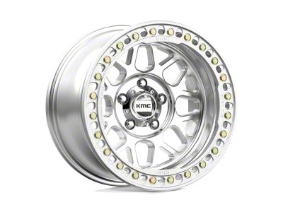 KMC Grenade Crawl Beadlock Machined 6-Lug Wheel; 17x8.5; 0mm Offset (07-13 Silverado 1500)