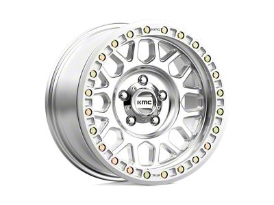 KMC Grenade Desert Beadlock Machined 6-Lug Wheel; 20x9; -12mm Offset (07-13 Silverado 1500)