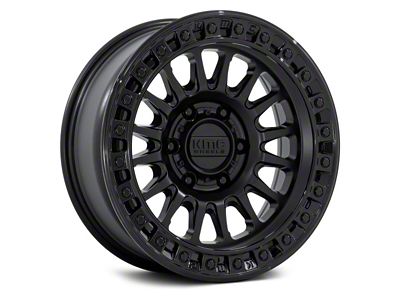 KMC IMS Matte Black with Gloss Black Lip 6-Lug Wheel; 17x8.5; -10mm Offset (07-13 Silverado 1500)