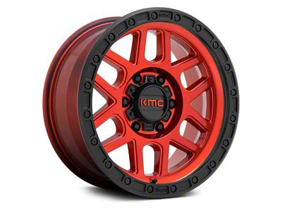 KMC Mesa Candy Red with Black Lip 6-Lug Wheel; 18x9; 18mm Offset (07-13 Silverado 1500)