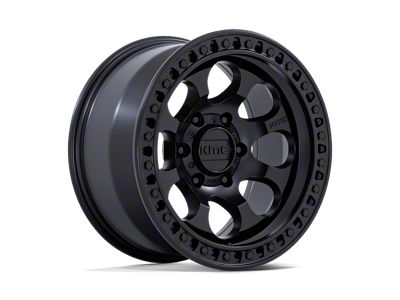 KMC Riot SBL Satin Black 6-Lug Wheel; 17x8.5; 10mm Offset (07-13 Silverado 1500)