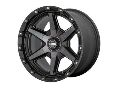 KMC Tempo Satin Black with Gray Tint 6-Lug Wheel; 17x9; 0mm Offset (07-13 Silverado 1500)