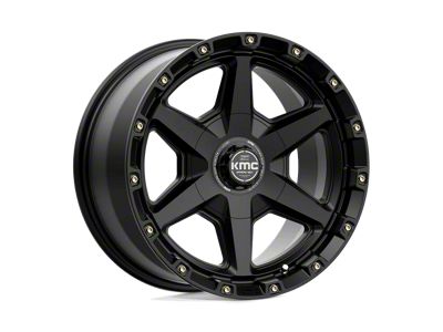KMC Tempo Satin Black 6-Lug Wheel; 17x9; 18mm Offset (07-13 Silverado 1500)