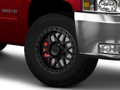 KMC GRS Satin Black 8-Lug Wheel; 18x8.5; 0mm Offset (11-14 Silverado 2500 HD)