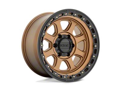 KMC Chase Matte Bronze with Black Lip 8-Lug Wheel; 18x9; 0mm Offset (11-14 Silverado 3500 HD SRW)
