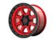 KMC Chase Candy Red with Black Lip 6-Lug Wheel; 17x9; -12mm Offset (07-14 Tahoe)