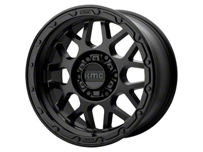 KMC Grenade Off-Road Matte Black 6-Lug Wheel; 17x9; -12mm Offset (07-14 Tahoe)