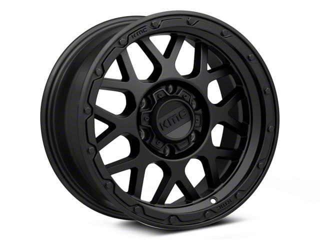 KMC Grenade Off-Road Matte Black 6-Lug Wheel; 17x9; 18mm Offset (07-14 Tahoe)