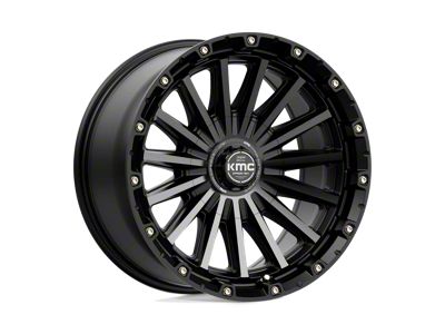 KMC Signal Satin Black with Gray Tint 6-Lug Wheel; 20x9; 0mm Offset (07-14 Tahoe)