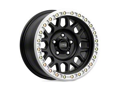 KMC Grenade Desert Beadlock Satin Black 6-Lug Wheel; 20x9; -12mm Offset (07-14 Yukon)