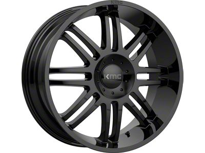 KMC Regulator Gloss Black 6-Lug Wheel; 22x9.5; 30mm Offset (07-14 Yukon)