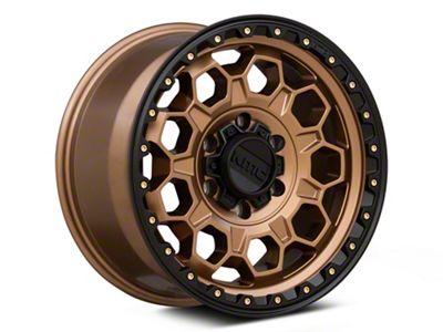 KMC Trek Matte Bronze with Black Lip 6-Lug Wheel; 17x9; -12mm Offset (07-14 Yukon)