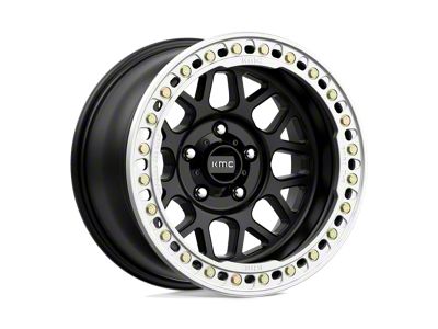 KMC Grenade Crawl Beadlock Satin Black 8-Lug Wheel; 18x9; 10mm Offset (08-10 F-250 Super Duty)