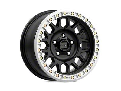 KMC Grenade Desert Beadlock Satin Black 8-Lug Wheel; 20x9; -12mm Offset (08-10 F-250 Super Duty)