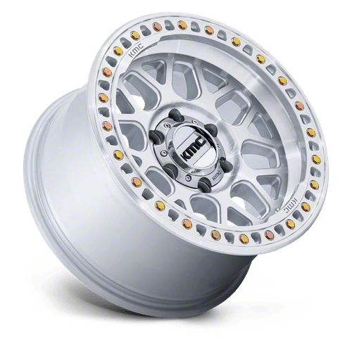 KMC F-250 Super Duty GRS Gloss Silver with Machined Face 8-Lug