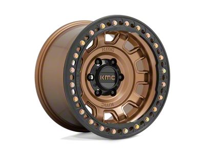 KMC Tank Beadlock Matte Bronze 8-Lug Wheel; 17x9; -38mm Offset (08-10 F-350 Super Duty SRW)