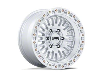 KMC Aztec Gloss Silver with Machined Face 6-Lug Wheel; 17x8.5; 0mm Offset (09-14 F-150)